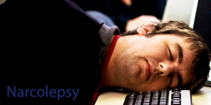 man with narcolepsy asleep at work